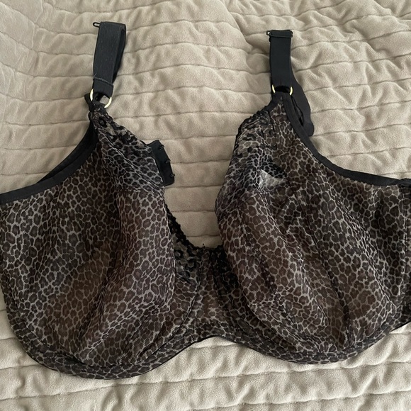 ELOMI Matilda Side Support Leopard Plunge Bra 38H UK (38K USA) - Picture 3 of 4